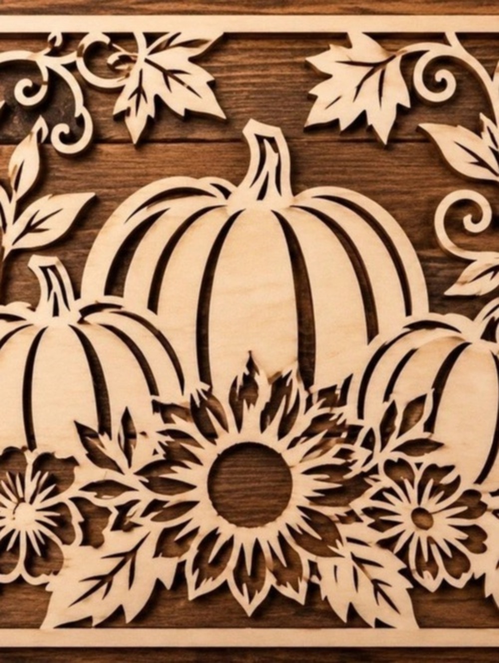 Pumpkin Harvest Wood Wall Decor Custom Made
